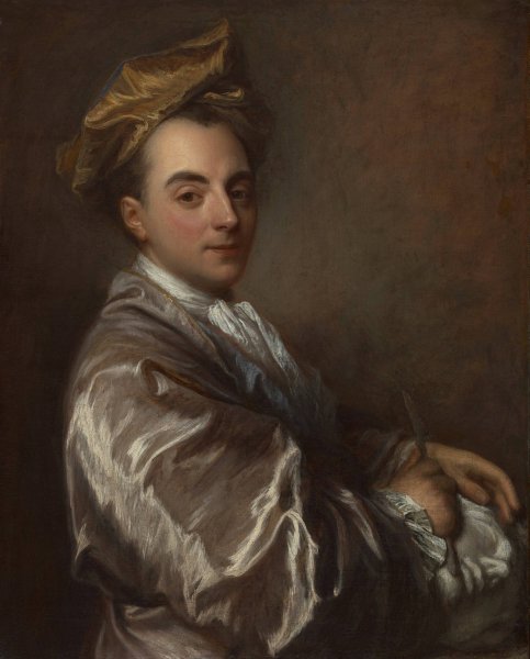 Portrait of a Sculptor  by Jean-Baptiste Santerre - Hand-Painted Oil Painting Reproduction