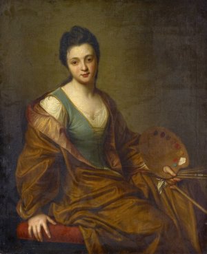 Portrait of Genevieve Blanchot as Allegory of Painting by Jean-Baptiste Santerre Oil Painting