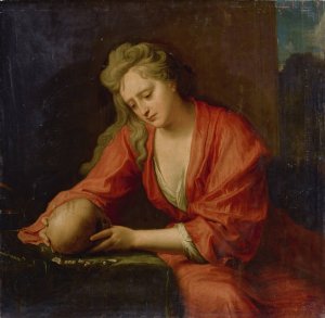 The Penitent Magdalene by Jean-Baptiste Santerre Oil Painting