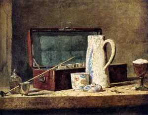 Pipes And Drinking Pitcher Oil painting by Jean-Baptiste-Simeon Chardin