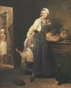 Return from the Market by Jean-Baptiste-Simeon Chardin - Oil Painting Reproduction