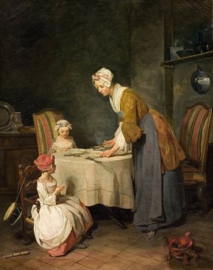 Saying Grace by Jean-Baptiste-Simeon Chardin Oil Painting
