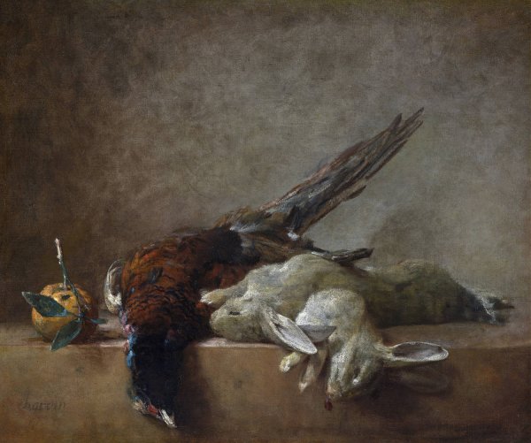 Main Product Photo of Still Life with Game  Painting by Jean-Baptiste-Simeon Chardin