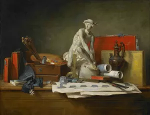 The Attributes of the Arts and the Rewards Which Are Accorded Them Oil painting by Jean-Baptiste-Simeon Chardin