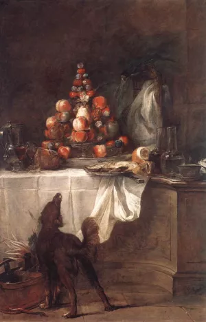The Buffet by Jean-Baptiste-Simeon Chardin Oil Painting