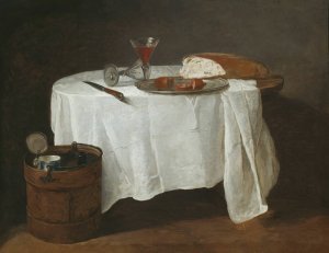 The White Tablecloth by Jean-Baptiste-Simeon Chardin Oil Painting