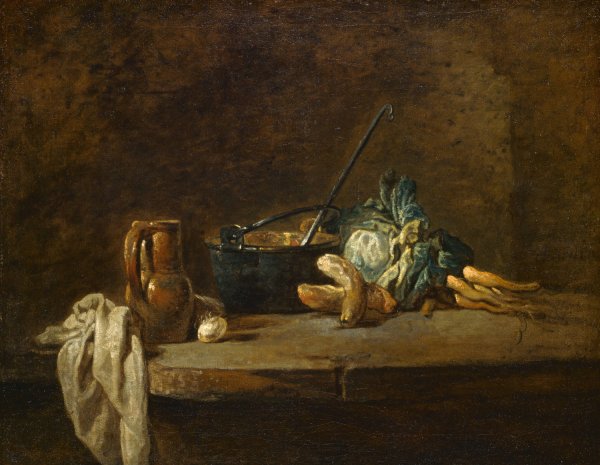 Main Product Photo of Vegetables for the Soup  Painting by Jean-Baptiste-Simeon Chardin