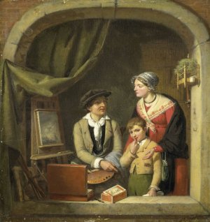 Becoming a Painter by Jean-Baptiste Van Eycken Oil Painting