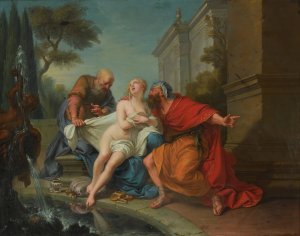 Susannah And The Elders by Jean-Baptiste Van Loo Oil Painting
