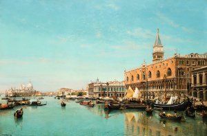 The Doge's Palace And The Piazza San Marco, Venice Oil painting by Jean-Baptiste Van Moer