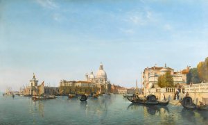 The Punta Della Dogana And Grand Canal, Venice by Jean-Baptiste Van Moer Oil Painting