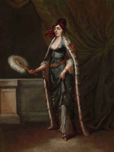 A Turkish Woman  by Jean Baptiste Vanmour - Hand-Painted Oil Painting Reproduction