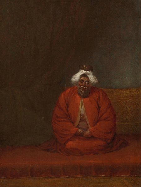 De moefti, hoofd van de religieuze zaken  by Jean Baptiste Vanmour - Hand-Painted Oil Painting Reproduction