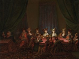Party of Armenians Playing Cards by Jean Baptiste Vanmour Oil Painting