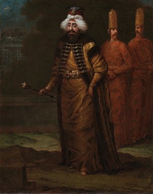 Sultan Ahmed III by Jean Baptiste Vanmour Oil Painting