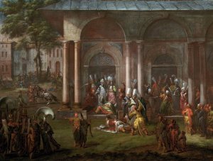 The Murder of Patrona Halil and his Fellow Rebels by Jean Baptiste Vanmour Oil Painting