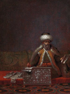The Reis Effendi, Head of the Chancery by Jean Baptiste Vanmour Oil Painting