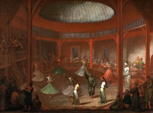 Whirling Dervishes by Jean Baptiste Vanmour Oil Painting