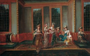 Women Drinking Coffee by Jean Baptiste Vanmour Oil Painting