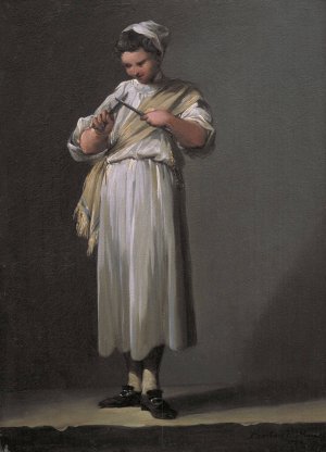 A Roman Cook's Boy Sharpening a Knife by Jean Barbault Oil Painting