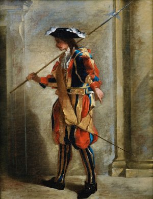 A swiss guard by Jean Barbault Oil Painting