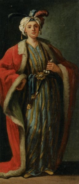 Figure Full Length Dressed a la Turque Oil painting by Jean Barbault