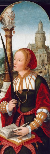 Saint Barbara  by Jean Bellegambe - Hand-Painted Oil Painting Reproduction