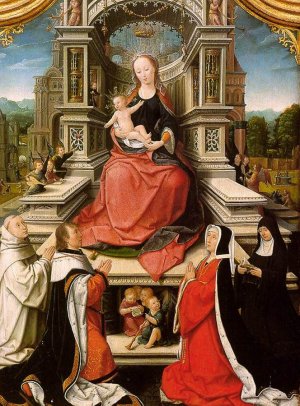 The Le Cellier Triptych Oil painting by Jean Bellegambe