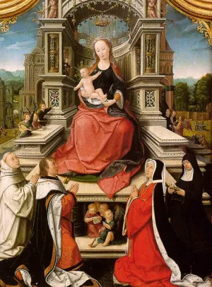 The Le Cellier Triptych painting by Jean Bellegambe