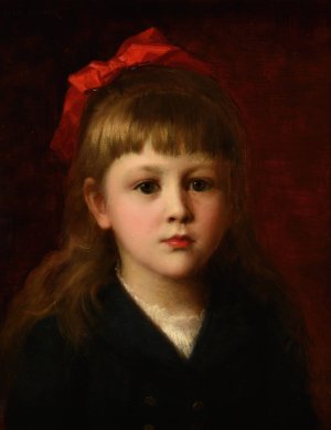 Portrait de fillette by Jean Benner Oil Painting