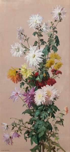 Still life with flowers by Jean Benner Oil Painting