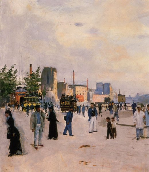 Main Product Photo of A Morning Stroll Painting by Jean Beraud