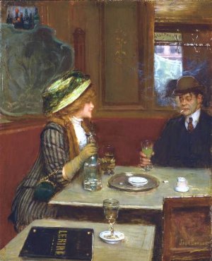 At the Bistro by Jean Beraud Oil Painting