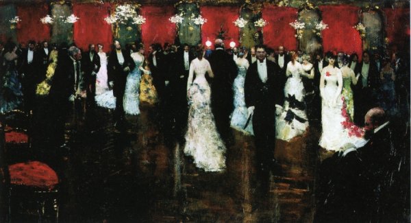 Main Product Photo of Bal a la Presidence Painting by Jean Beraud