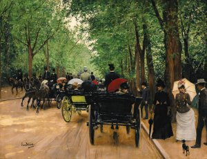Bois De Boulogne by Jean Beraud Oil Painting
