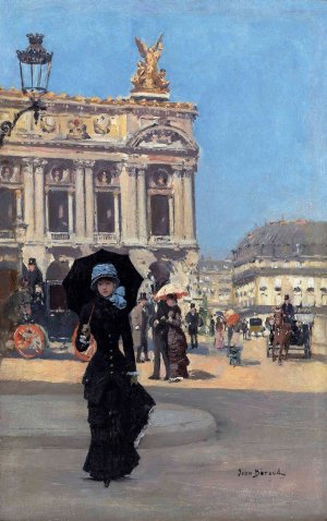 Devant l'Opera Oil painting by Jean Beraud