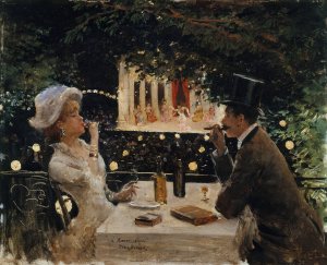 Diner aux Ambassadeurs by Jean Beraud Oil Painting