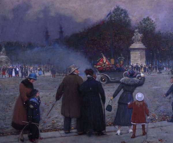 Drapeau allemand porte aux Invalides  by Jean Beraud - Hand-Painted Oil Painting Reproduction