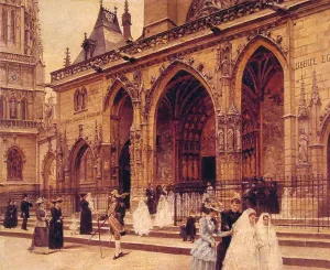 First Communion Oil painting by Jean Beraud