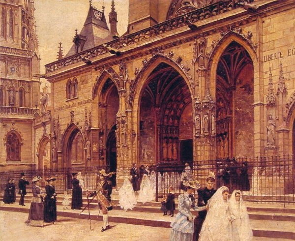 Main Product Photo of First Communion Painting by Jean Beraud