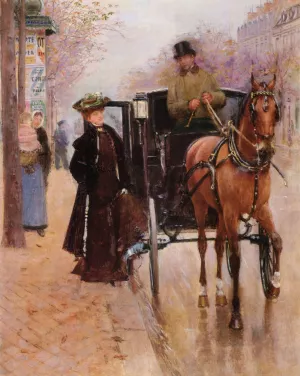 Home, Driver! painting by Jean Beraud