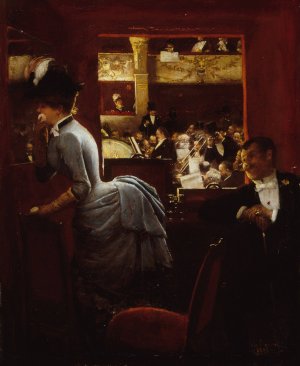 La Baignoire, au theatre des Varietes by Jean Beraud Oil Painting