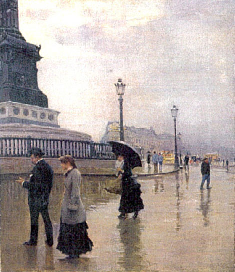 La Bastille by Jean Beraud - Hand-Painted Oil Painting Reproduction