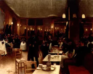 La Brasserie painting by Jean Beraud