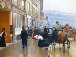 La Devanture du Couturier Doucet by Jean Beraud Oil Painting