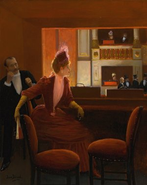 La Loge by Jean Beraud Oil Painting