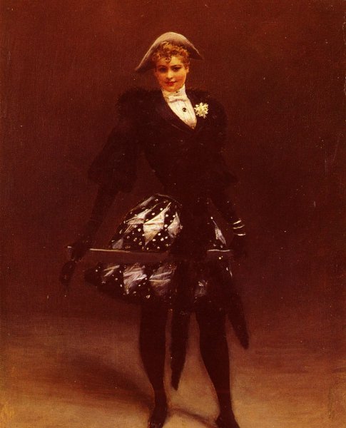 La Pierrette by Jean Beraud - Hand-Painted Oil Painting Reproduction