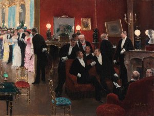 La reception by Jean Beraud Oil Painting