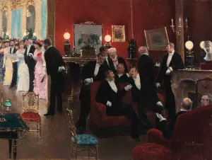La reception by Jean Beraud Oil Painting