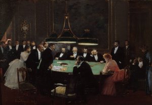 La salle de jeu by Jean Beraud Oil Painting